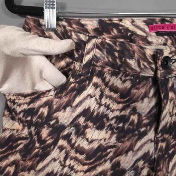 NWT alice + olivia Women's Jeans 12 Tiger Eye USA🇺🇸MADE Skinny C301178885 - Picture 8 of 13
